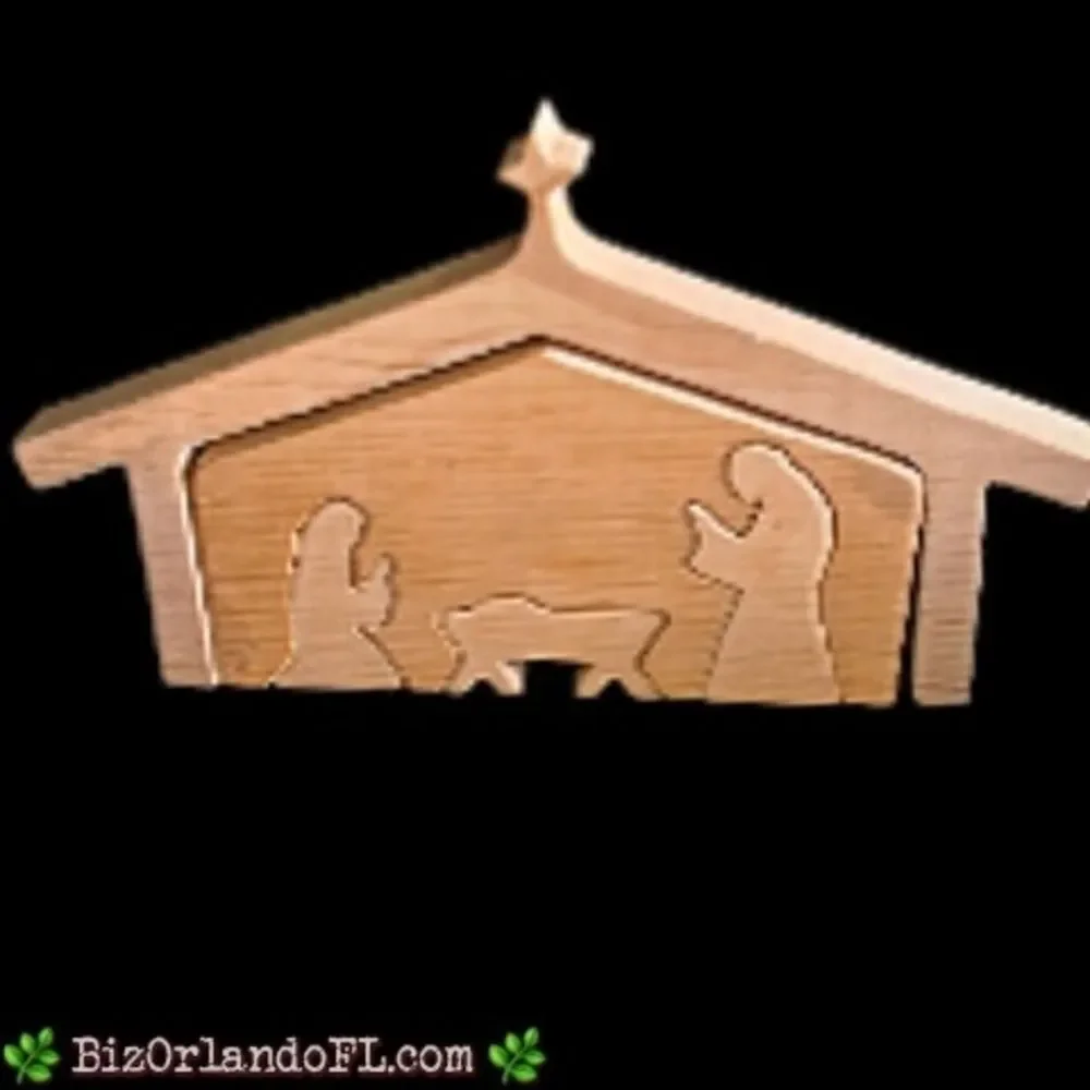 Wooden Nativity Scene Decor